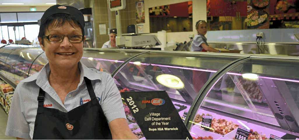 Dianna Johns and the staff of the Supa IGA Warwick are awarded for their efforts. Dianna Johns and the staff of the Supa IGA Warwick are awarded for their efforts.